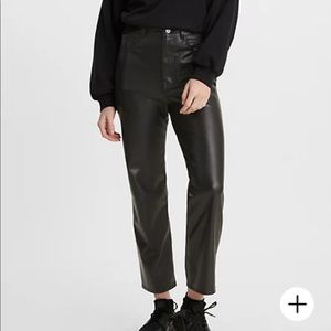 Levi’s Faux Leather Ribcage Straight Pants